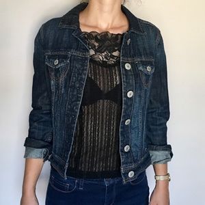AEO Jean Denim Jacket Dark XS Like New Classic